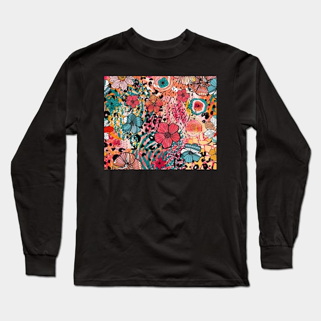 flower pattern Long Sleeve T-Shirt by TelorDadar